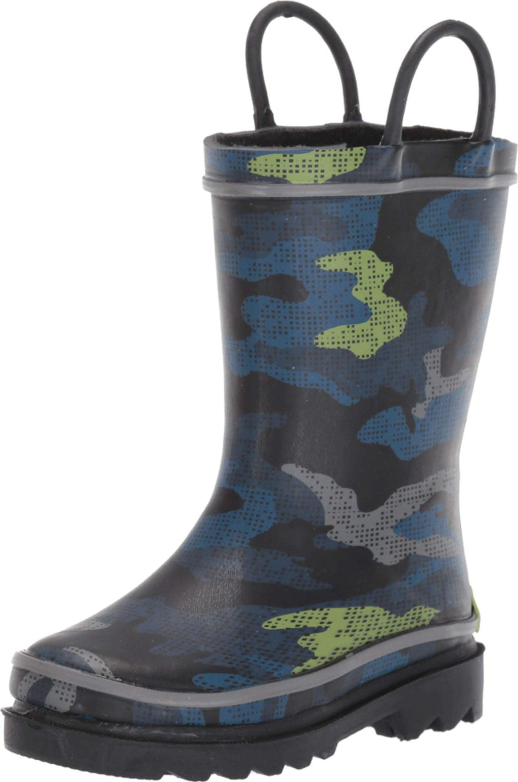 Western Chief Boys Code Camo Rain Boot (Toddler/Little Kid) Black 8 Toddler M