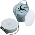 2 Pcs Toddler Snack Containers Toddler Cups Collapsible Cup Toddler Cups Spill Proof Toddler Snack Cups Baby Silicone Snack Cup No Spill Bowls for Toddlers Infant Snack Containers (Blue Gray Green)