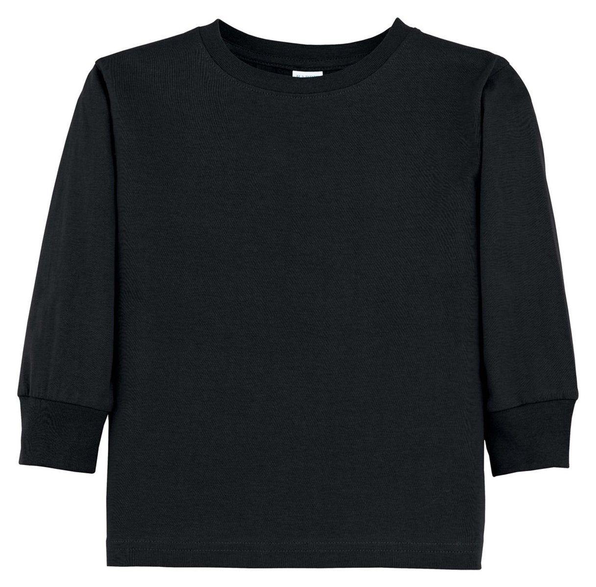 RABBIT SKINS Toddler 100% Cotton Fine Jersey Long Sleeve Tee (Black 56 Toddler)