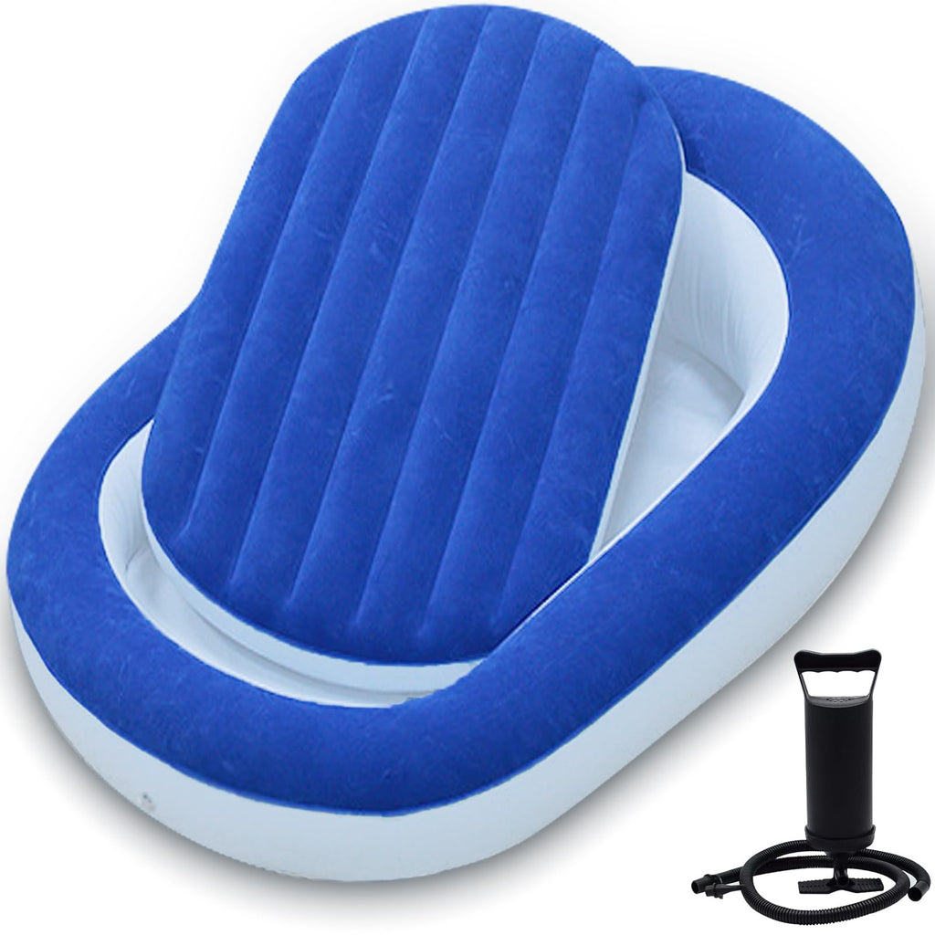 Inflatable Toddler Travel Bed Kids Air Mattress Toddler Air Mattress Portable Toddler Bed Blow Up Toddler Bed Travel Portable Kids Bed for Camping Traveling Home